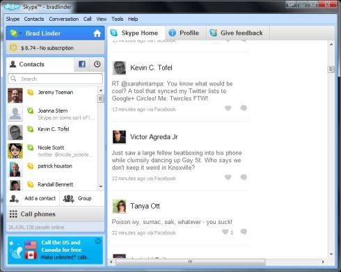 Skype online chatting room
