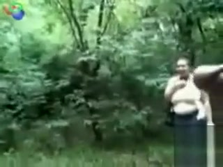 Exhibitionist caught jerking in the woods