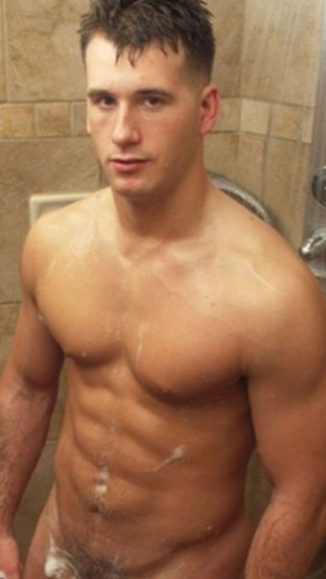 Hot naked men in shower