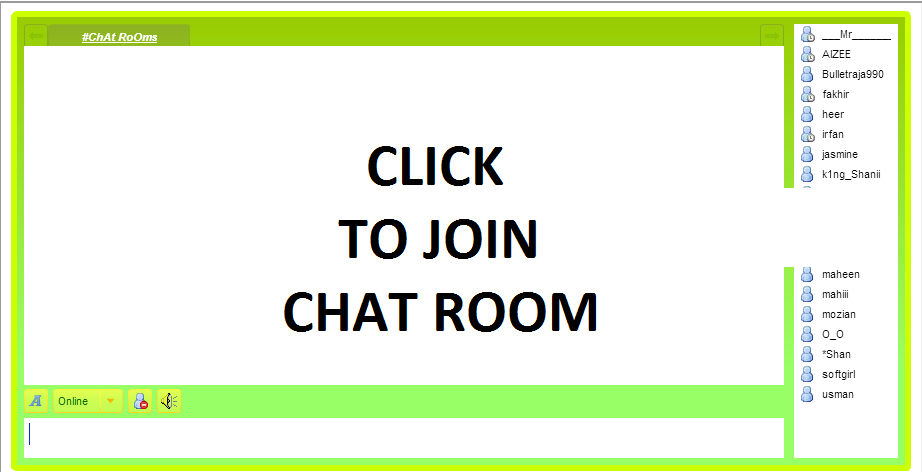 Online chat without register