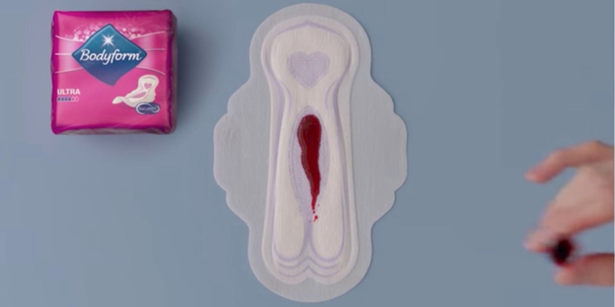 Period sexy bloud pad video